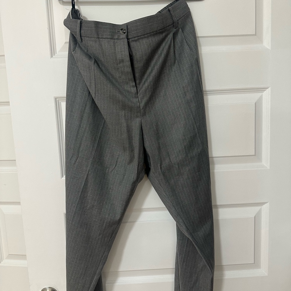 Calvin Klein Charcoal Pinstripe Trousers
